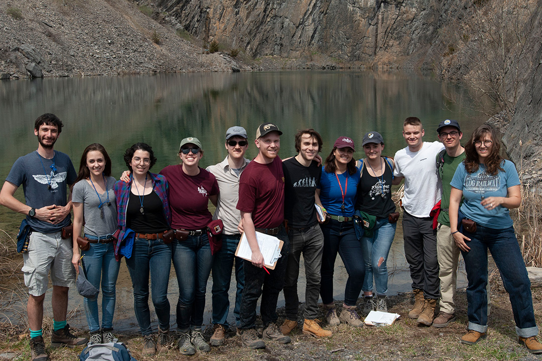 Geology Students at Limestone Quarry